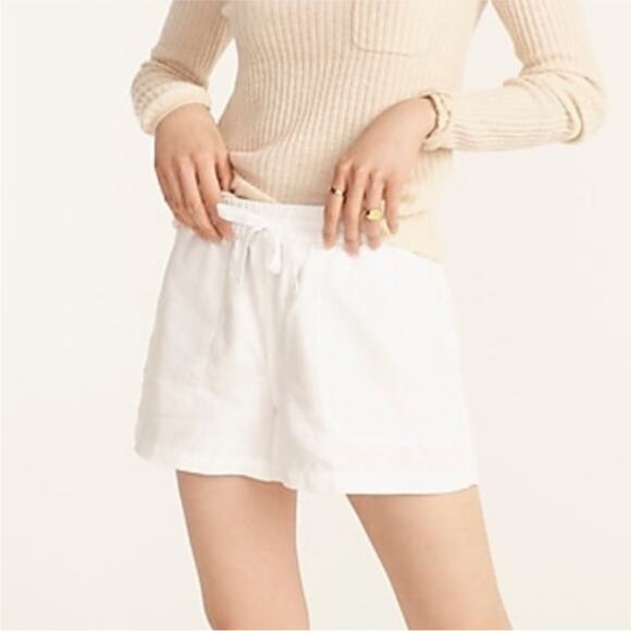 J Crew Shorts White Linen Blend Size  XL Seaside NWT Pull On J2325 - Picture 15 of 15